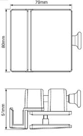 Atlantic- 90 Deg Glass to Glass Pool Fence latch - External BLACK